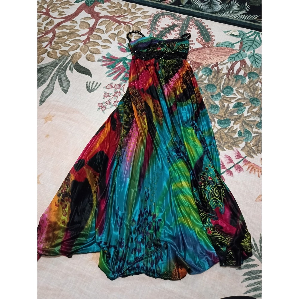 Vintage Y2K Speechless Maxi Dress Colorful Women's Small S Bohemian Boho Prom